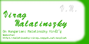 virag malatinszky business card